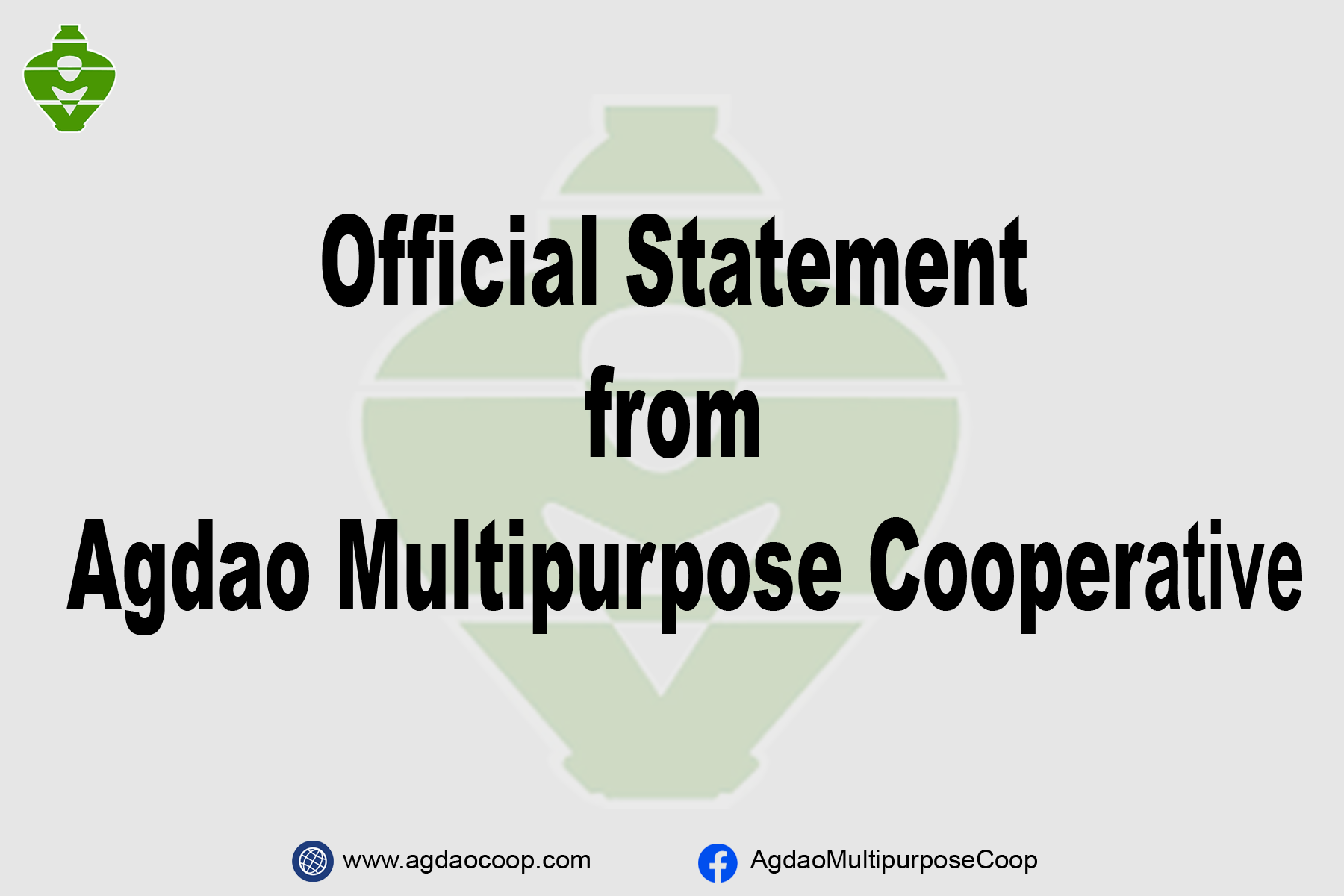 Official Statement from Agdao Multipurpose Cooperative.